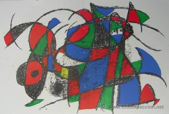 miró / composición 1984. grabado sobre madera. - Compra venta en