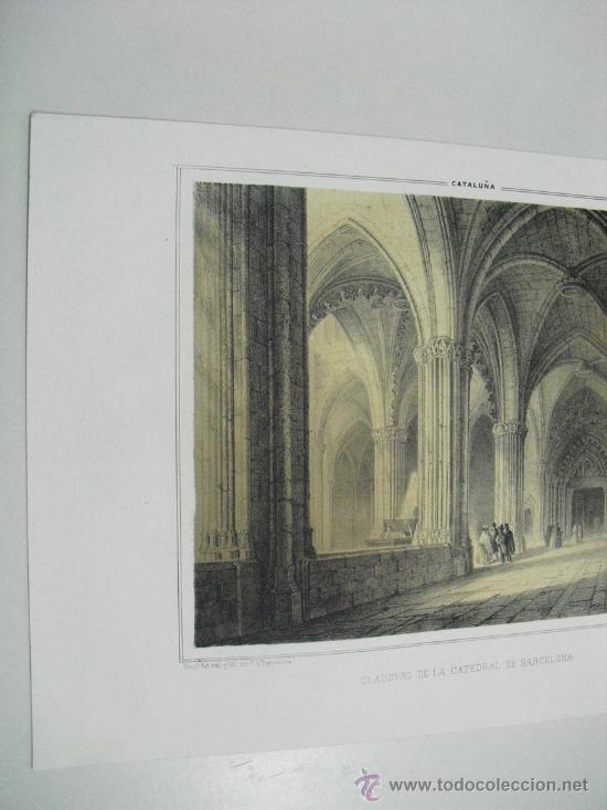 Arte: 1839 CLAUSTRO DE LA CATEDRAL DE BARCELONA - Foto 2