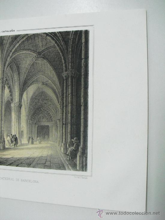 Arte: 1839 CLAUSTRO DE LA CATEDRAL DE BARCELONA - Foto 3