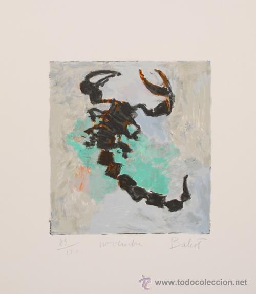 Arte: CORRADO BALEST / ESCORPIO (NOVIEMBRE).LITOGRAF&Iacute;A ORIGINAL FIRMADA Y NUMERADA 83 / 120 A L&Aacute;PIZ .A EST