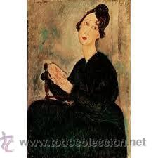 Arte: LAMINA MONDIGLIANI : RETRATO DE DEIDE 60 X 80CM. LITOGRAFIA OFFSET