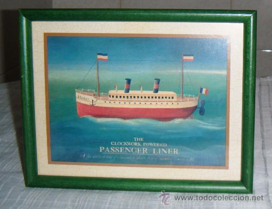 Art: litografia barco de gebruder alemania 1910 enmarcado