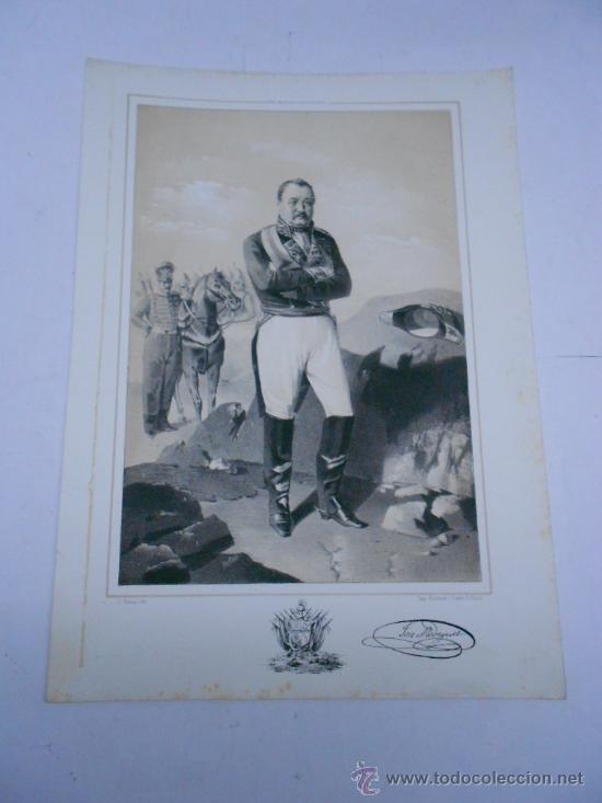 Art: LITOGRAFIA DEL MARISCAL DE CAMPO JOS&Eacute; RODRIGUEZ ALBU&Ntilde;UELOS(GRANADA) 42X31 CMS