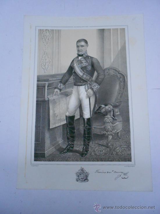 Art: LITOGRAFIA DEL MARISCAL DE CAMPO FRANCISCO JAVIER CONWAY NACIDO EN CERVERA(CORU&Ntilde;A) 1770 42X31 CMS