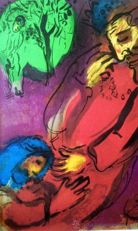 Arte: CHAGALL, M. (1887-1985). DAVID Y ABSALON. NUMERADA. LIMITADA. - Foto 1