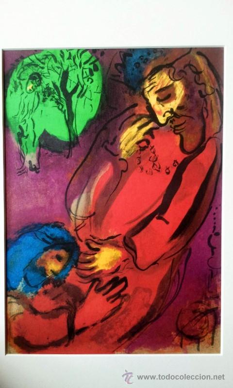 Arte: CHAGALL, M. (1887-1985). DAVID Y ABSALON. NUMERADA. LIMITADA. - Foto 3