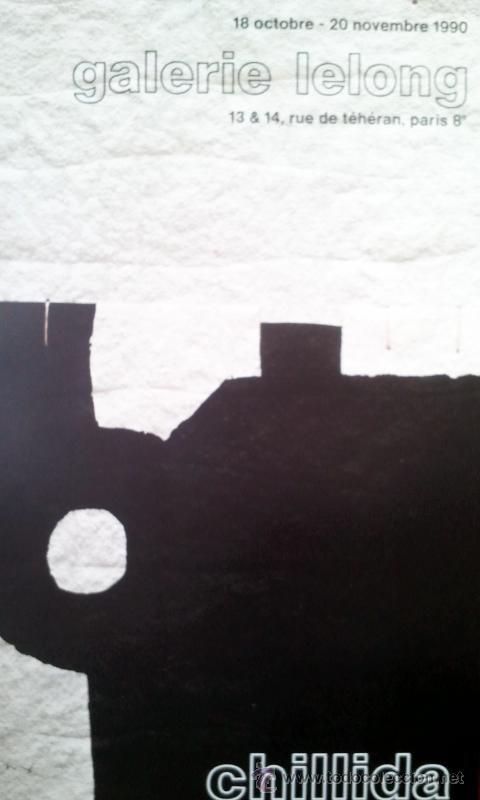 Arte: CHILLIDA, E (1924-2002). CARTEL EXPOSICION 1990. - Foto 1