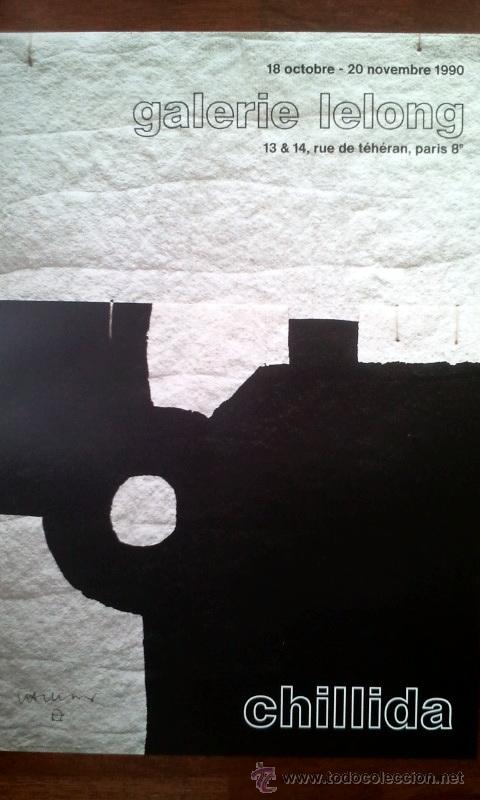 Arte: CHILLIDA, E (1924-2002). CARTEL EXPOSICION 1990. - Foto 2