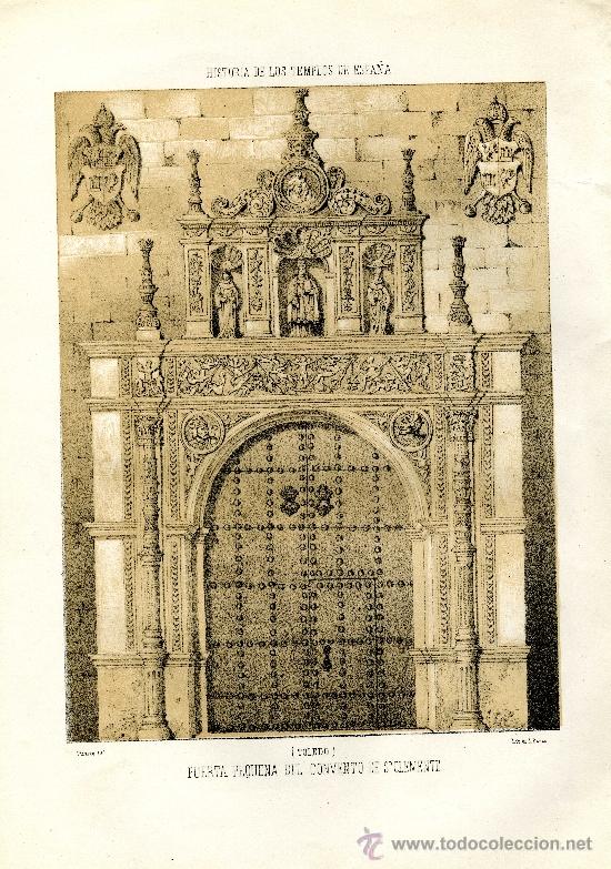 Arte: Toledo. Puerta peque&ntilde;a del convento de San Clemente, 1858.
