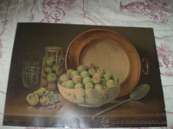 Arte: BODEGON LITOGRAFIA FIRMADA FINALES S XIX - Foto 1