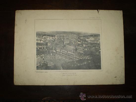 Kunst: LITOGRAFIA M.SOLA-SAGALES S XIX MADRID:PLAZA MAYOR