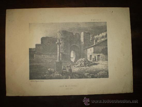 Kunst: LITOGRAFIA M.SOLA-SAGALES S XIX CUELLAR:ARCO DE SAN BASILIO