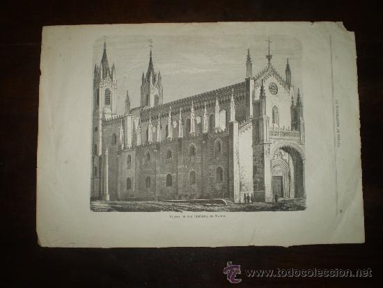 Kunst: LITOGRAFIA S XIX IGLESIA DE SAN JERONIMO EN MADRID