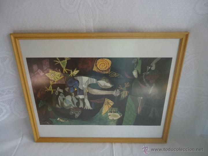 Arte: CUADRO CON LA PESCA NOCTURNA ANTIBES PICASSO