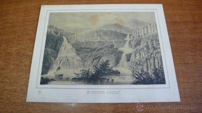 Kunst: GRABADO LITOGR&Aacute;FICO DE SAN MIGUEL DELFAY (SANT MIQUEL DEL FAI). S. XIX. 16x20,5 cm.