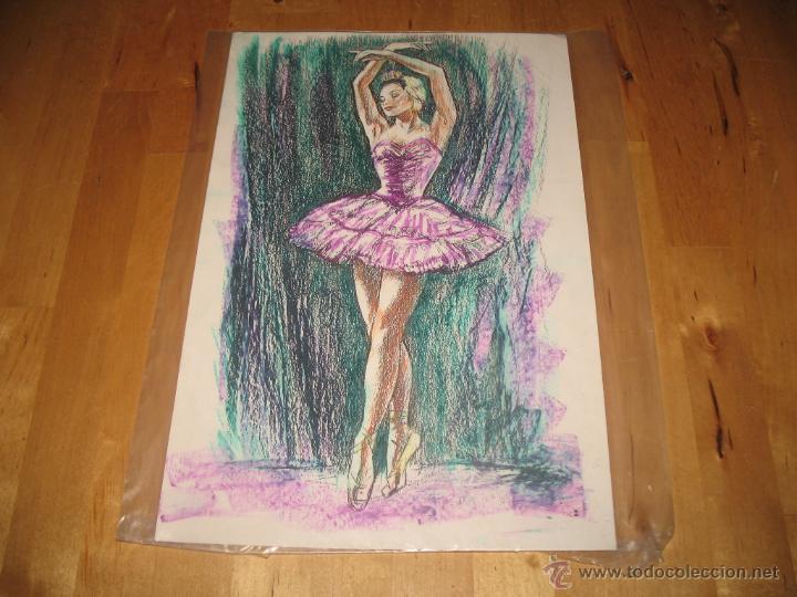 Obra De Arte Litografia Bailarina En Pleno Bail Comprar Litografias En Todocoleccion 41913965