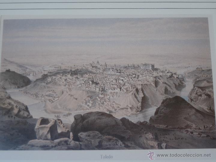 Arte: CUADRO CON LITOGRAFIA. VISTA DE TOLEDO. - Foto 4