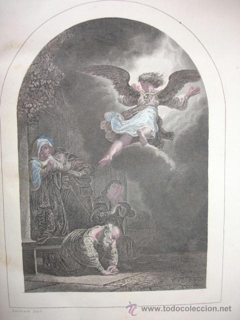 Art: EL ANGEL DEL SE&Ntilde;OR REPRENDE A LOS ISRAELITAS.ESCENA BIBLICA.10X14.A&Ntilde;O 1886