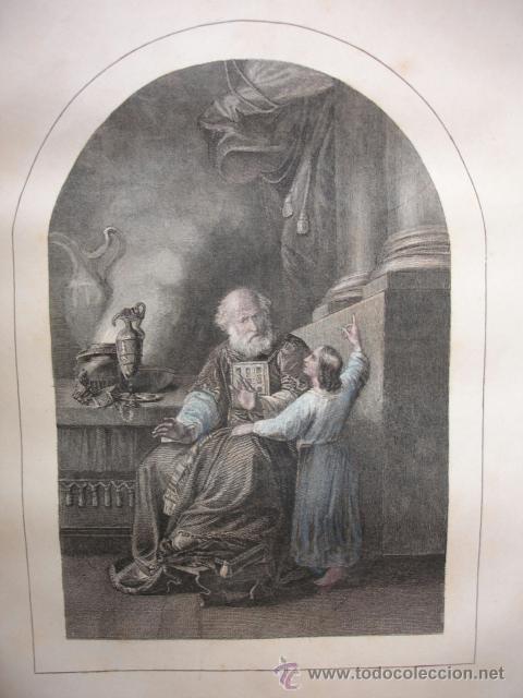 Arte: JOIADA NOMBRA REY A JOAS .ESCENA BIBLICA.10X14.A&Ntilde;O 1886