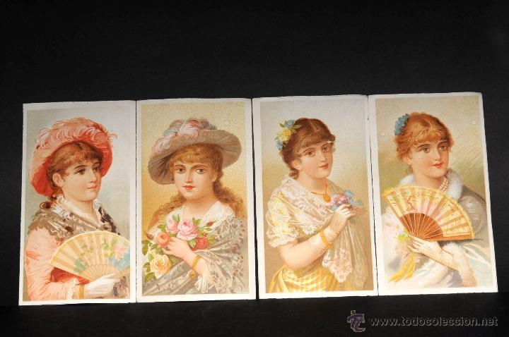 Arte: CROMOS LITOGRAFIAS DE SE&Ntilde;ORAS ELEGANTES - Foto 1