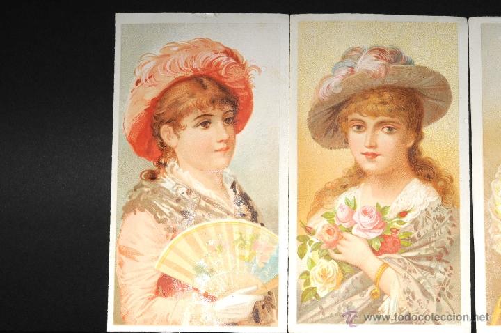 Arte: CROMOS LITOGRAFIAS DE SE&Ntilde;ORAS ELEGANTES - Foto 2