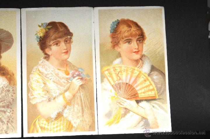 Arte: CROMOS LITOGRAFIAS DE SE&Ntilde;ORAS ELEGANTES - Foto 3