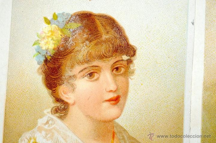 Arte: CROMOS LITOGRAFIAS DE SE&Ntilde;ORAS ELEGANTES - Foto 5