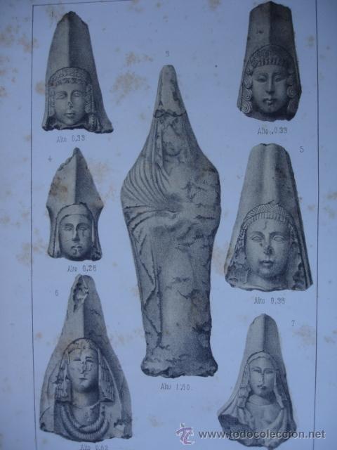 Arte: ANTIGUEDADES DE LOS SANTOS.MONTEALEGRE.ALBACETE.1871 ORIGINAL .24.5X15.LIT .BUSTAMANTE LAMINA IV