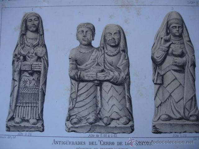 Arte: ANTIGUEDADES DE LOS SANTOS.MONTEALEGRE.ALBACETE.1871 ORIGINAL .24.5X15.LIT .BUSTAMANTE LAMINA V