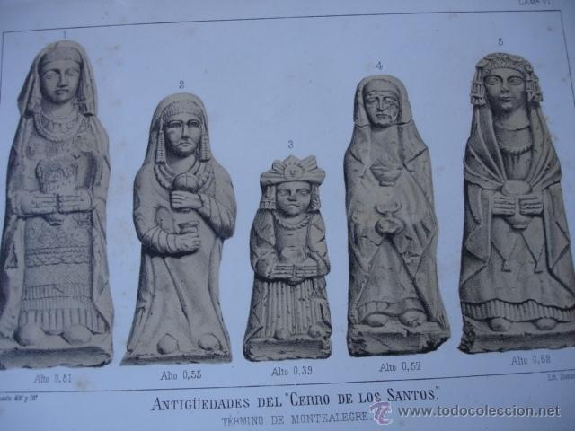 Arte: ANTIGUEDADES DE LOS SANTOS.MONTEALEGRE.ALBACETE.1871 ORIGINAL .24.5X15.LIT .BUSTAMANTE LAMINA VI