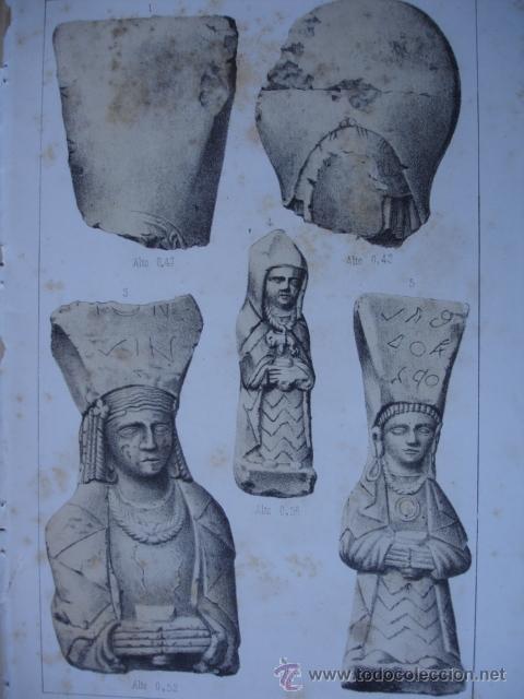 Arte: ANTIGUEDADES DE LOS SANTOS.MONTEALEGRE.ALBACETE.1871 ORIGINAL .24.5X15.LIT .BUSTAMANTE LAMINA VII