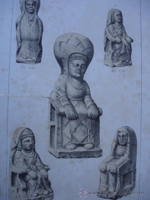 Arte: ANTIGUEDADES DE LOS SANTOS.MONTEALEGRE.ALBACETE.1871 ORIGINAL.24.5X15.LIT .BUSTAMANTE LAMINA VIII