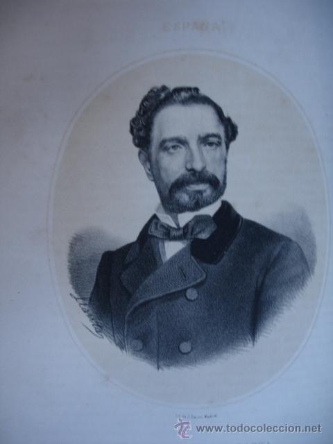 Arte: PRAXEDES MATEO SAGASTA.TORRECILLA DE CAM. 1867.FOLIO.SE ACOMPA&Ntilde;A UNA PEQUE&Ntilde;A BIOGRAFIA DEL PERSONAJE