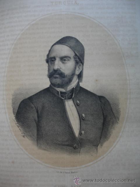 Arte: DJEMIL BAJA TURQUIA .A&Ntilde;O 1867.ACOMPA&Ntilde;A UNA PEQUE&Ntilde;A BIOGRAFIA.FOLIO