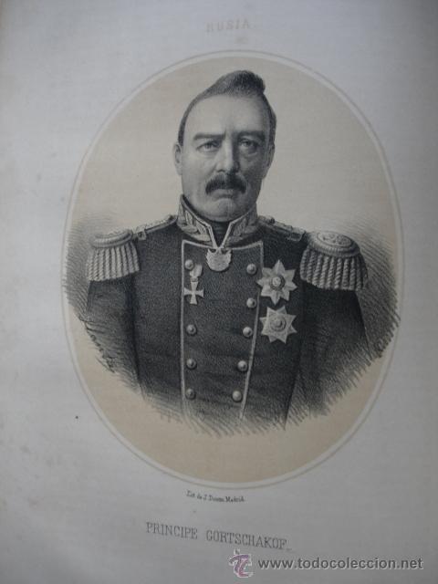 Arte: PRINCIPE ALEGANDRO GORSCHAKOF.RUSIA  .A&Ntilde;O 1867.ACOMPA&Ntilde;A UNA PEQUE&Ntilde;A BIOGRAFIA.FOLIO