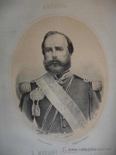 Arte: MARIANO IGNACIO PRADO.PERU .A&Ntilde;O 1867.ACOMPA&Ntilde;A UNA PEQUE&Ntilde;A BIOGRAFIA.FOLIO