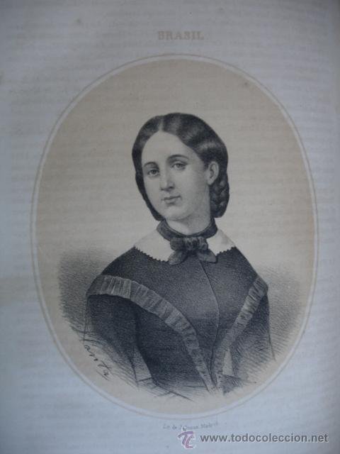 Arte: LEOPOLDINA PRINCESA  DE BRASIL .A&Ntilde;O 1867.ACOMPA&Ntilde;A UNA PEQUE&Ntilde;A BIOGRAFIA.FOLIO