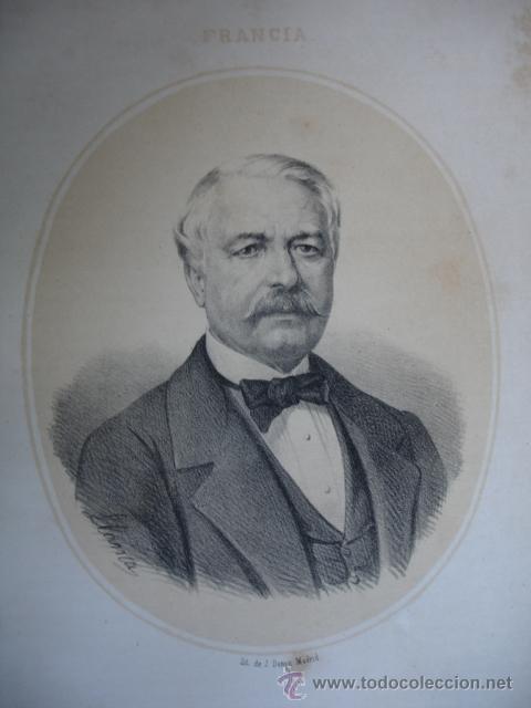 Arte: FERNANDO DE LESSEPS.FRANCIA SUEZ.A&Ntilde;O 1867.ACOMPA&Ntilde;A UNA PEQUE&Ntilde;A BIOGRAFIA.FOLIO