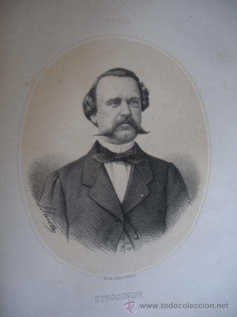 Arte: STROGONOFF RUSIA  .A&Ntilde;O 1867.ACOMPA&Ntilde;A UNA PEQUE&Ntilde;A BIOGRAFIA.FOLIO