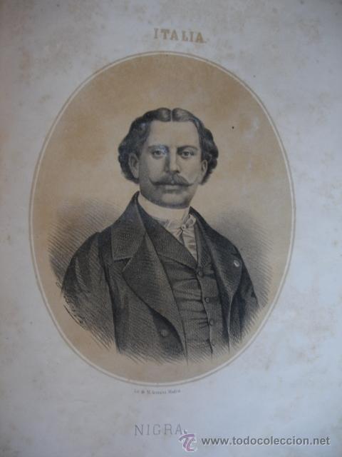 Arte: NIGRA .ITALIA  .A&Ntilde;O 1867.ACOMPA&Ntilde;A UNA PEQUE&Ntilde;A BIOGRAFIA.FOLIO