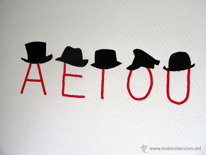 Arte: Joan Brossa - aeiou (Serigraf&iacute;a facs&iacute;mil) - Foto 1