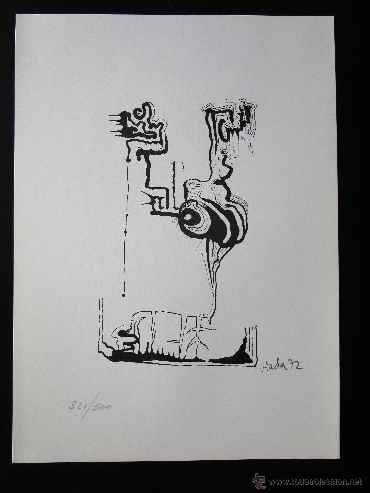 Arte: Antigua litografia de Pere Marti Viada firmada y numerada 32 cm x 23 cm