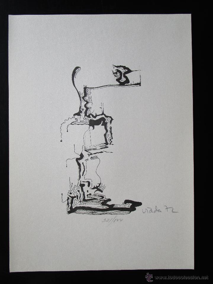 Arte: Antigua litografia de Pere Marti Viada firmada y numerada 32 cm x 23 cm