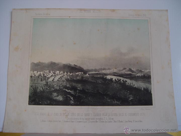 Art: &laquo;Vista general de la ciudad de Tetuan sierra de la Corona y llanura de Aduana hasta Campamento moro