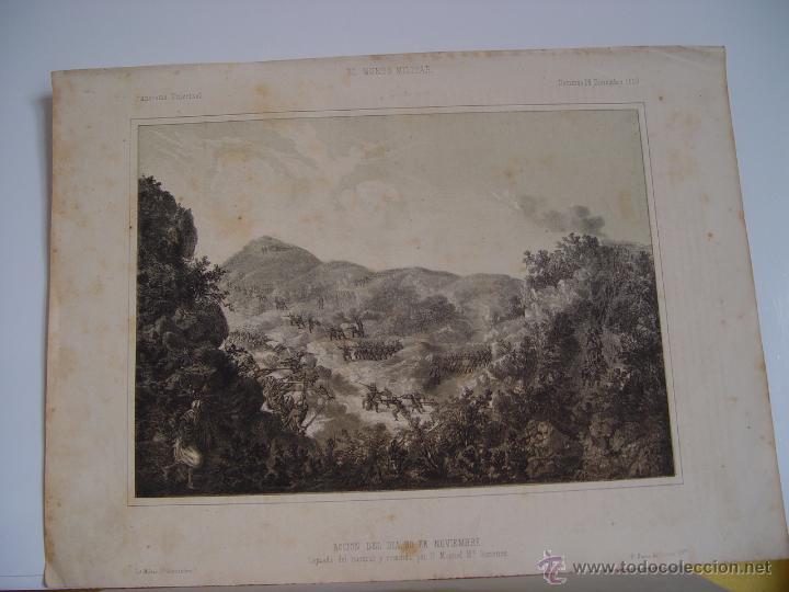 Arte: &laquo;Acci&oacute;n del dia 30 de Noviembre&raquo; 1859 Lit. Por Perez de Castro