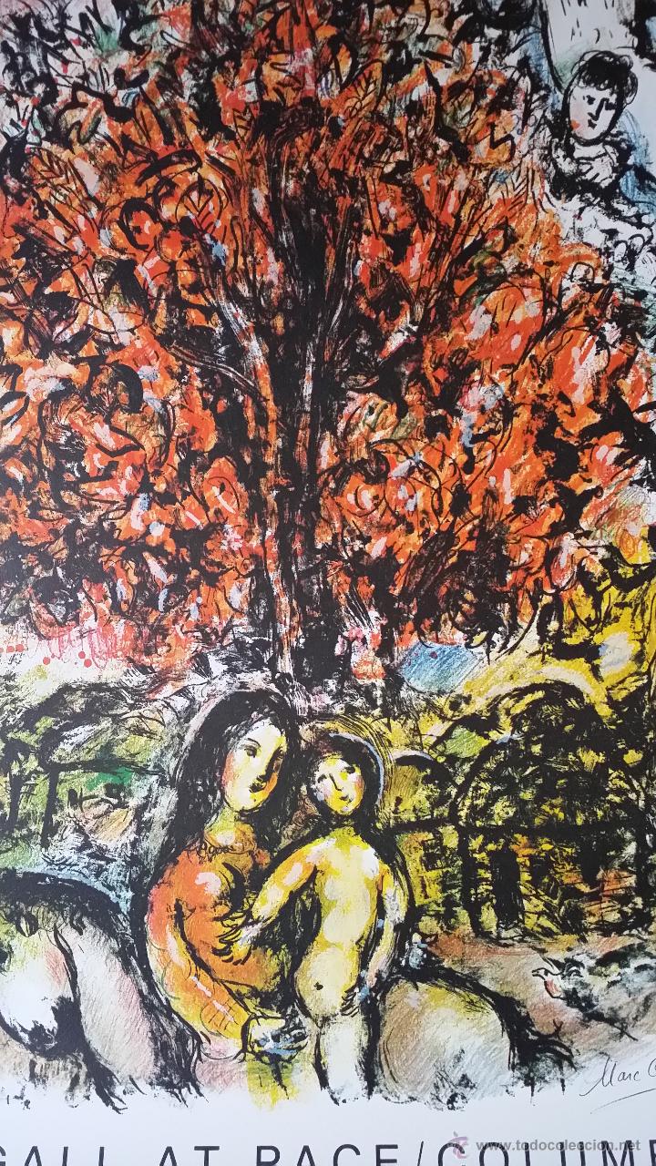 Arte: MARC CHAGALL: cartel exposici&oacute;n PACE GALLERY, OHIO - Foto 2