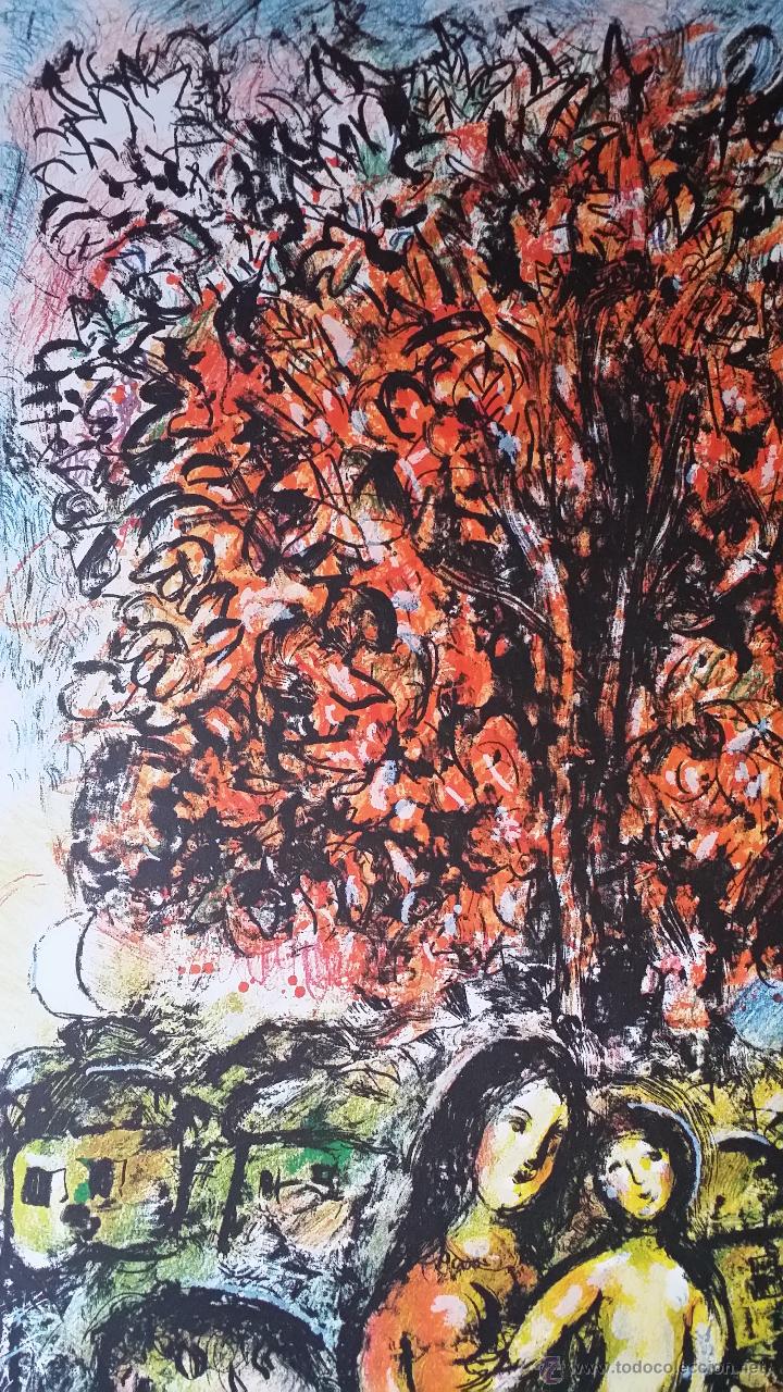 Arte: MARC CHAGALL: cartel exposici&oacute;n PACE GALLERY, OHIO - Foto 3