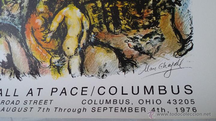Arte: MARC CHAGALL: cartel exposici&oacute;n PACE GALLERY, OHIO - Foto 6