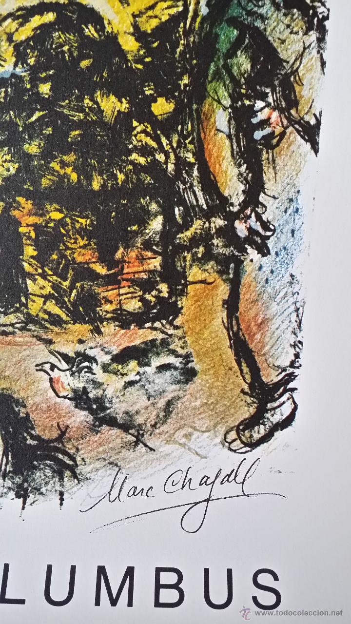 Arte: MARC CHAGALL: cartel exposici&oacute;n PACE GALLERY, OHIO - Foto 7