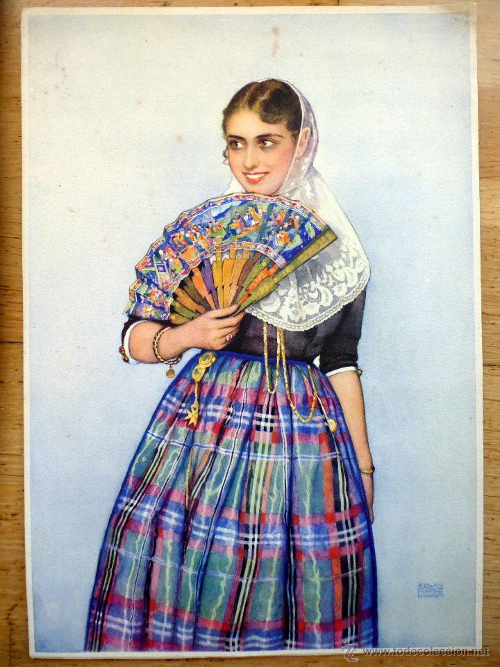 Arte: Jovenes mallorquines en traje t&iacute;pico - Foto 1